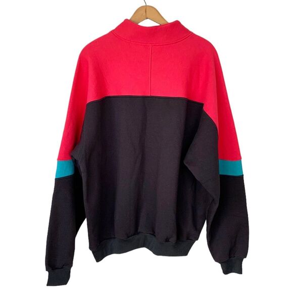 Vintage Columbia Radial Sleeve Color Block Snowshoe Resort Sweatshirt - Picture 5 of 10